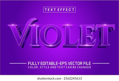 Violet font Text effect editable	
