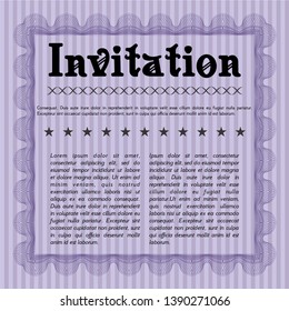 Violet Formal invitation template. Customizable, Easy to edit and change colors. With quality background. Modern design. 