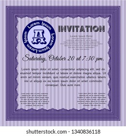 Violet Formal invitation template. Superior design. Customizable, Easy to edit and change colors. With background. 