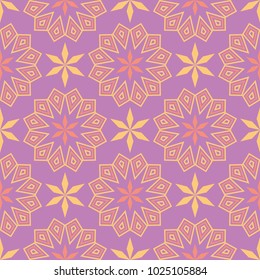 Violet fuchsia geometric seamless pattern. Bright colored background for wallpapers, textile and fabrics