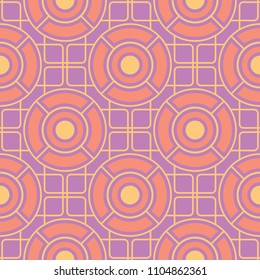 Violet fuchsia geometric seamless pattern. Bright colored background for wallpapers, textile and fabrics