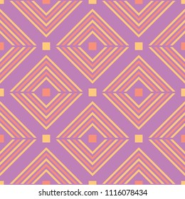 Violet fuchsia geometric seamless pattern. Bright colored background for wallpapers, textile and fabrics