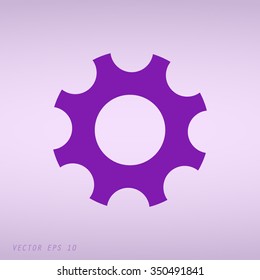 Violet Gear icon Vector illustration 