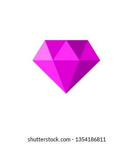 Violet gemstone icons. Vector illustration