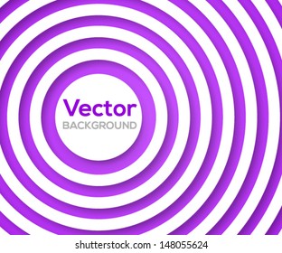 Violet geometric background with 3d circles. Vector illustration.