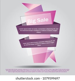 Violet geometric background. Business backdrop good for sale, special offer, discount flyer, poster design. eps 10 vector illustrated template