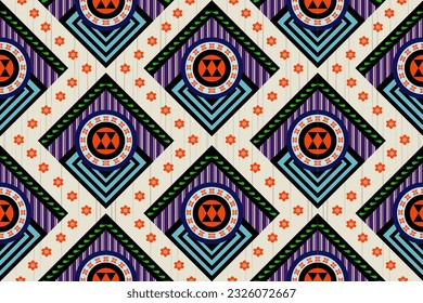  violet  geometric ethnic pattern design for background or wallpaper seamless pattern. Design for fabric, curtain, background, carpet, wallpaper, clothing, wrapping,Vector illustration