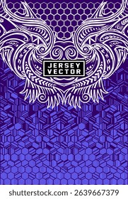 VIOLET GEOMETRIC TRIBAL PATTERN BACKGROUND FOR FULL SUBLIMATION JERSEY