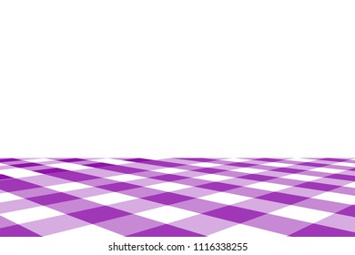 Violet Gingham pattern. Texture from rhombus/squares for - plaid, tablecloths, clothes, shirts, dresses, paper, bedding, blankets, quilts and other textile products. Vector illustration.