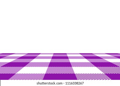 Violet Gingham pattern. Texture from rhombus/squares for - plaid, tablecloths, clothes, shirts, dresses, paper, bedding, blankets, quilts and other textile products. Vector illustration.