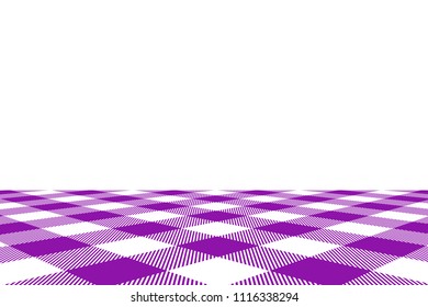 Violet Gingham pattern. Texture from rhombus/squares for - plaid, tablecloths, clothes, shirts, dresses, paper, bedding, blankets, quilts and other textile products. Vector illustration.