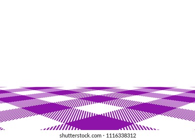 Violet Gingham pattern. Texture from rhombus/squares for - plaid, tablecloths, clothes, shirts, dresses, paper, bedding, blankets, quilts and other textile products. Vector illustration.