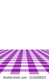 Violet Gingham pattern. Texture from rhombus/squares for - plaid, tablecloths, clothes, shirts, dresses, paper, bedding, blankets, quilts and other textile products. Vector illustration.