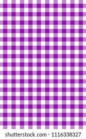 Violet Gingham pattern. Texture from rhombus/squares for - plaid, tablecloths, clothes, shirts, dresses, paper, bedding, blankets, quilts and other textile products. Vector illustration.