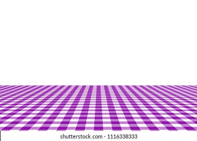 Violet Gingham pattern. Texture from rhombus/squares for - plaid, tablecloths, clothes, shirts, dresses, paper, bedding, blankets, quilts and other textile products. Vector illustration.
