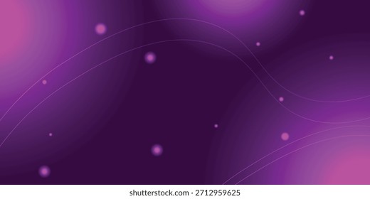 Violet glowing curved waves smooth elegant abstract background