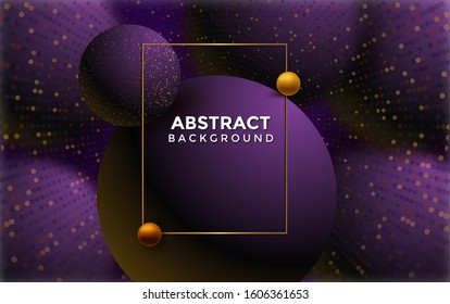 Violet golden space modern background