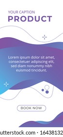 Violet gradient banner template - vector