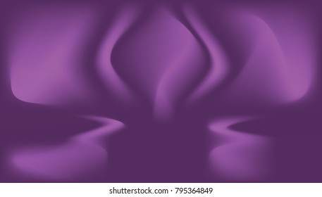 Violet gradient mesh background. Curly flow on space. Curved colorful stripes image. Holographic seamless blurry backdrop. Chaotic flow abstraction. Monotone smoke wallpaper.