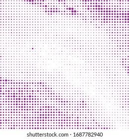 Violet Graphic Dots Halftone.. Lilac Abstract Grid. Lavender Vector Ink. Purple Dots Simple. Mauve Circle Ink. Gradient Digital. Grunge Banner. Geometric Print.