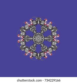 A violet, gray and purple colors with snowflakes. Vector christmas abstract colorful background with cute snowflake. Vector illustration.