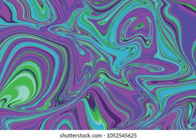 
Violet green blue digital marbling background. Liquid surface backdrop. Colorful suminagashi vector for web design or festival invitation. Fluid color pattern. Traditional Turkish ebru techniqu