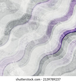 Fondo de tecnología geométrica abstracta con rayas onduladas violetas y grises. Diseño de vectores