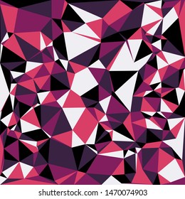 Violet, grey and pink vector triangles texture. Creative geometric illustration in Origami style with gradient. Textured pattern for your backgrounds. Colors: Jagger, White Lilac, Black, Cabaret