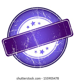 Violet guarantee stamp.  Vector illustration.
