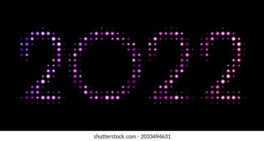 Violet-Halftone hat 2022 Schild gestrichen. Vektorfestivals.