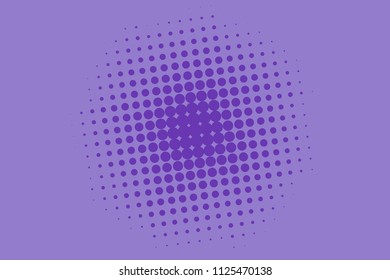 Violet halftone pattern. Digital gradient. Abstract futuristic panel for web sites, banner in pop-art style, comic book. Textured backdrop with dots, points, circles