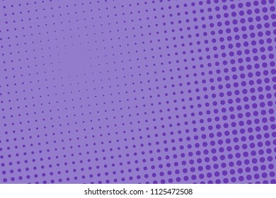 Violet halftone pattern. Digital gradient. Abstract futuristic panel for web sites, banner in pop-art style, comic book. Textured backdrop with dots, points, circles
