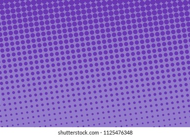 Violet halftone pattern. Digital gradient. Abstract futuristic panel for web sites, banner in pop-art style, comic book. Textured backdrop with dots, points, circles