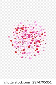 Violet Heart Background Transparent Vector. Sweetheart Illustration Confetti. Fond Honeymoon Backdrop. Tender Confetti Color Texture. Pink Day Frame.