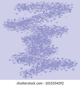 Violet heart background which consists of isolated elements. Modern style with beautiful elements in violet heart background. Can be used as print, wallpaper, cards, logo, background and etc.