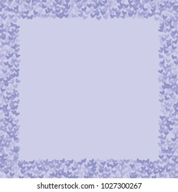 Violet heart background which consists of isolated elements. Modern style with beautiful elements in violet heart background. Can be used as print, wallpaper, cards, logo, background and etc.