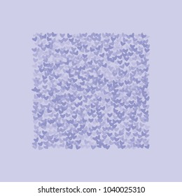Violet heart background which consists of isolated elements. Modern style with beautiful elements in violet heart background. Can be used as print, wallpaper, cards, logo, background and etc.
