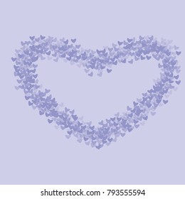 Violet heart background which consists of isolated elements. Modern style with beautiful elements in violet heart background. Can be used as print, wallpaper, cards, logo, background and etc.