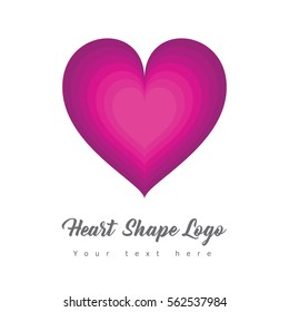 Violet heart shape symbol for Valentine's Day
