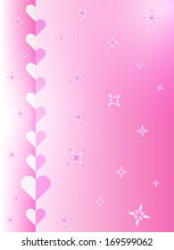 violet heart stars illustration vector background