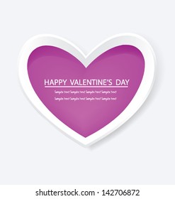 Violet Heart. Valentines Day vector illustration.