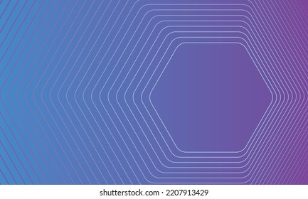 Fondo tecnológico futurista abstracto hexagonal violeta lineal. Diseño de vectores