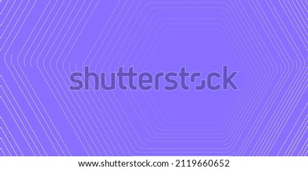Violet hexagonal linear abstract futuristic tech background. Vector design