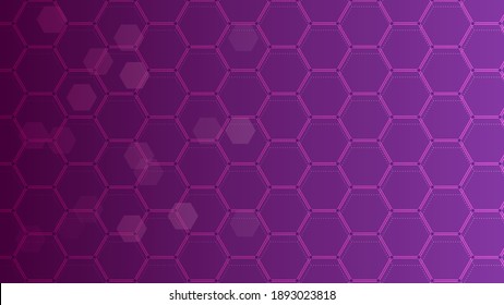 Violett-Honigwabenmosaik-Muster. 80er Jahre futuristischer Techno-Hintergrund, Vektorgrafik