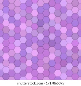 Violet honeycomb mosaic. Seamless vector illustration. 