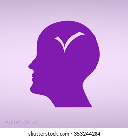 Violet human profile picture