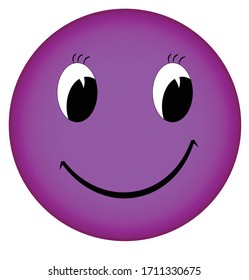 Violet humour icon with white background. vector illustration.