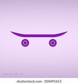 Violet icon of skateboard