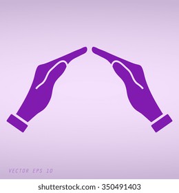 Violet Icon of two hands