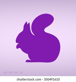 Violet illustration with squirrels isolated 